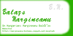 balazs margineanu business card